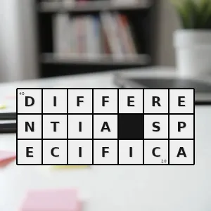 Hasło krzyżówkowe cecha wyróżniająca jakiś obiekt z pośród innych tego samego typu rodzaju - differentia specifica – rozwiązanie, synonimy, podpowiedzi i definicje krzyżówkowe